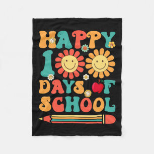 Frohe 100. Schultage Lehrerin Groovy - 100 Tage Fleecedecke
