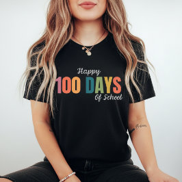 Frohe 100 Schultage Lehrkraft Tri-Blend Shirt