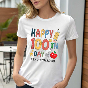 Frohe 100. Tag des Kindergarten-Schullehrers T-Shirt