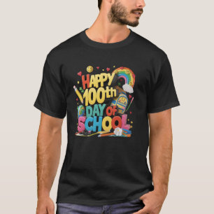 Frohe 100. Tag süße Kinder 100 Tag der Schule Lehr T-Shirt