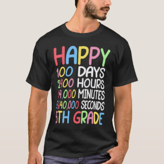 Frohe 100 Tage Schule 5. Klasse Schüler Mathe T-Shirt