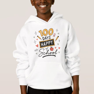 Frohe 100 Tage Schule Lehrer Kindergarten Hoodie