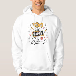 Frohe 100 Tage Schule Lehrer Kindergarten Hoodie
