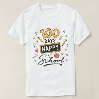 Frohe 100 Tage Schule Lehrer Kindergarten T-Shirt
