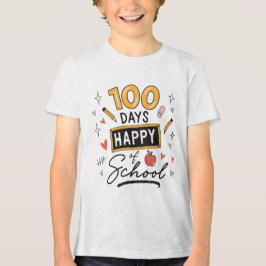 Frohe 100 Tage Schule Lehrer Kindergarten Tri-Blend Shirt
