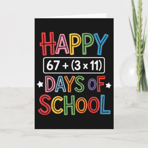 Frohe 100 Tage Schule Mathe-Gleichung Lehrer Kind Karte