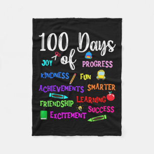 Frohe 100 Tage Schultag Lehrer Kind Junge Mädchen  Fleecedecke