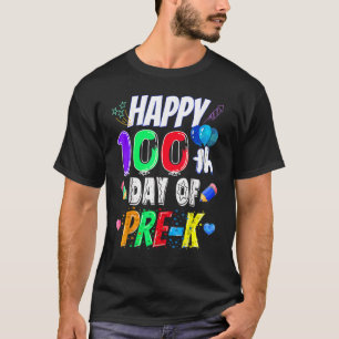 Frohe 100. Vorschultag-Apfel 100 Tage Schultee T-Shirt