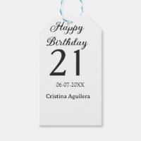 Frohe 21. Geburtstag fettschrift einfache Namen mi