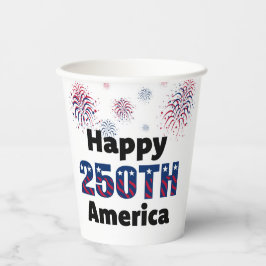 Frohe 250. Amerika-Patriotismus-Party  Pappbecher
