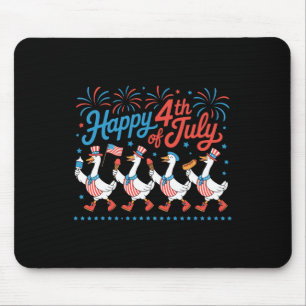 Frohe 4. Juli-Enten Unabhängigkeitstag Amerikanisc Mousepad
