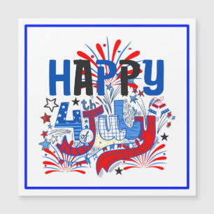 Frohe 4. Juli Feuerwerk USA-63261 Magnetkarte