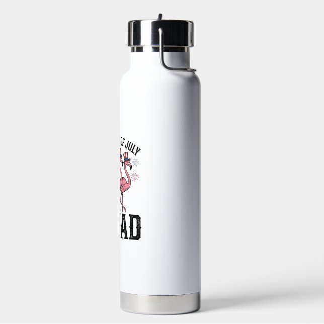 Frohe 4. Juli Flamingo Squad Vektordesign_1 Trinkflasche (Links)