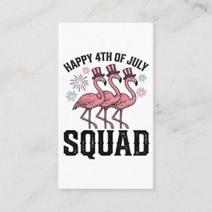 Frohe 4. Juli Flamingo Squad Vektordesign_1 Visitenkarte