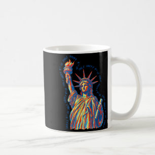 Frohe 4. Juli Statue Of Liberty Retro Kaffeetasse