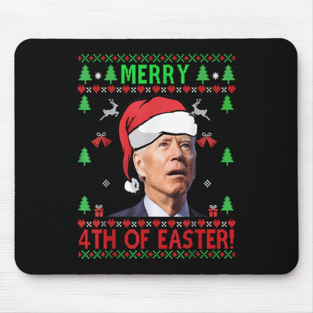 Frohe 4. Osterfest Joe Biden Weihnachten Mousepad (Vorne)