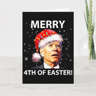 Frohe 4. Ostern Spaß Joe Biden Weihnachten Hässlic Karte