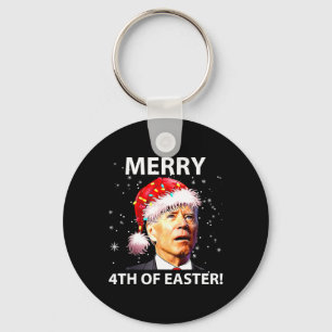 Frohe 4. Ostern Spaß Joe Biden Weihnachten Hässlic Schlüsselanhänger