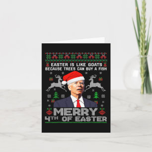Frohe 4. Osterspass Biden Ugly Christmas Men Karte
