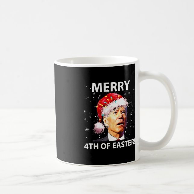 Frohe 4. Osterspass Joe Biden Weihnachten hässlich Kaffeetasse (Rechts)