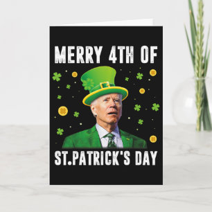 Frohe 4. St. Patricks Day verwirrt lustig Joe Bi Karte