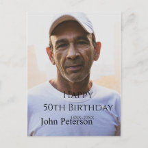 Frohe 50. Geburtstag Name Foto Jahr Mann einfach m