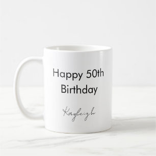 Frohe 50. Geburtstagsfeier individuell Kaffeetasse