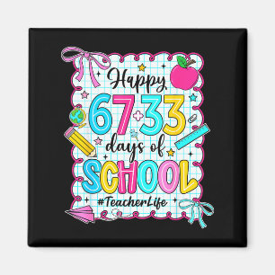 Frohe 67+33 Schultage Coquette 100 Tage Unterricht Magnet