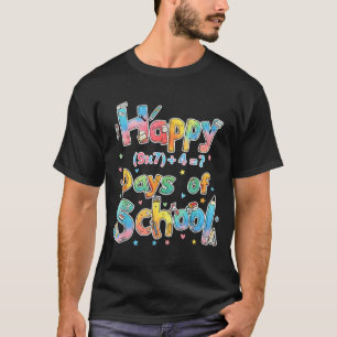 Frohe 67 Schultage Mathe-Gleichung Lehrer Sechs T-Shirt