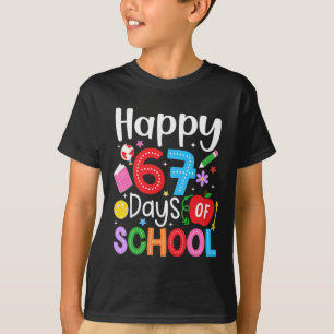 Frohe 67 Tage Schule Lustiges Six Seven Meme Lehre T-Shirt