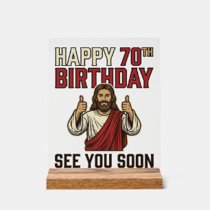 Frohe 70. Geburtstag Wir sehen uns bald Vintage-Sh Acrylschild