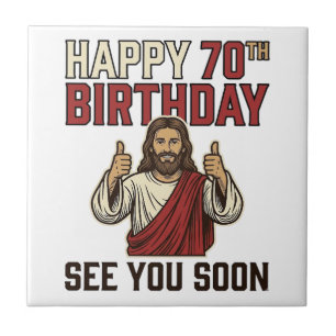 Frohe 70. Geburtstag Wir sehen uns bald Vintage-Sh Fliese
