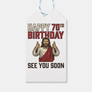 Frohe 70. Geburtstag Wir sehen uns bald Vintage-Sh Geschenkanhänger