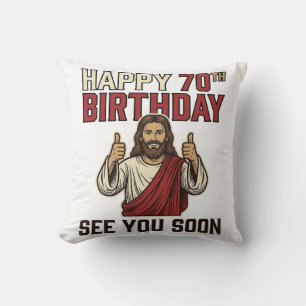 Frohe 70. Geburtstag Wir sehen uns bald Vintage-Sh Kissen