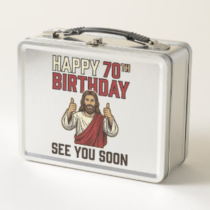 Frohe 70. Geburtstag Wir sehen uns bald Vintage-Sh Metall Brotdose