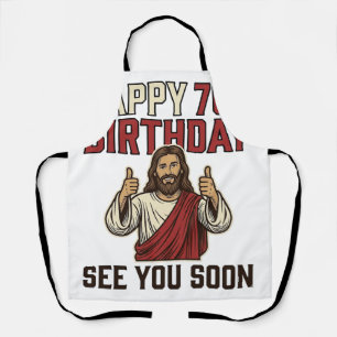 Frohe 70. Geburtstag Wir sehen uns bald Vintage-Sh Schürze