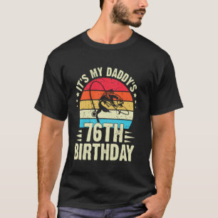 Frohe 76. Geburtstag Papa Vintage-Angeln T-Shirt