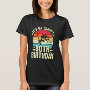 Frohe 80. Geburtstag meines Daddys Vintage-Angeln T-Shirt