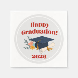 Frohe Abschlussfeier 2026! Cocktailservietten  Serviette