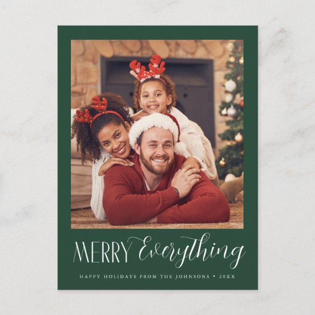 Frohe alles Foto Weihnachtskarte Postkarte (Vorderseite)