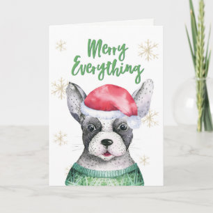 Frohe alles Niedliche Hunde Weihnachtskarte Feiertagskarte
