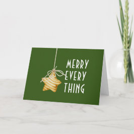Frohe Alles Star Ornament Grün Weihnachten Karte
