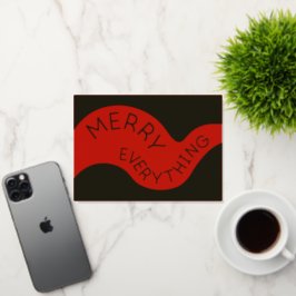 Frohe Alles Typografie Holiday Red Gold Foil