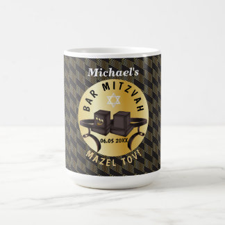 Frohe Bar Mitzvah 20XX Gold Personalisiert Kaffeetasse