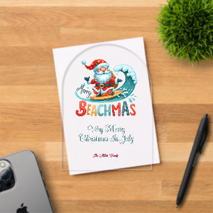Frohe Beachmas Weihnachten im Juli Grußkarte Acryleinladungen