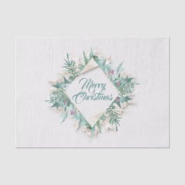 Frohe Belly Weihnachtsfeiertage Wreath Pink Mint Seidenpapier