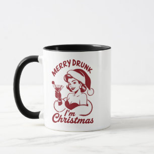 Frohe Besoffen Ich bin Weihnachten Cocktail Snarky Tasse