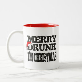 Frohe Betrunkene Weihnachten, Unglaublich witzig W Zweifarbige Tasse