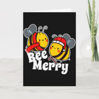 Frohe Biene _ Süße Honigbienen Weihnachtsmann _ We