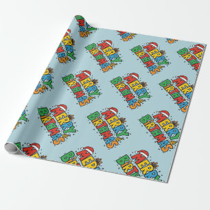 Frohe Birthmas Weihnachten Geburtstag Geschenkpapier
